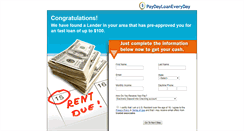 Desktop Screenshot of paydayloaneveryday.com